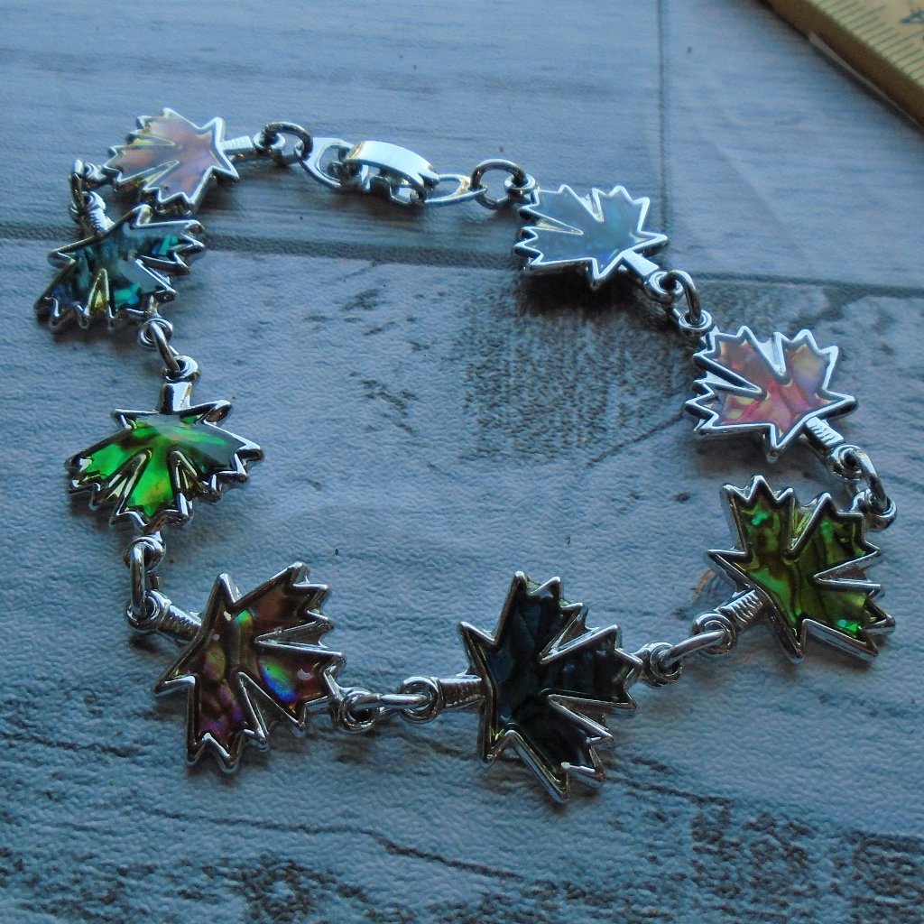 Maple Leaf Abalone Shell Bracelet